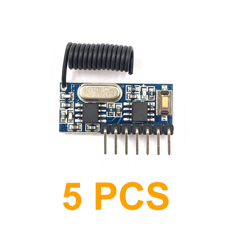 QIACHIP RX480E 433Mhz Wireless Remote Control Switch 4CH RF Relay 1527 Encoding Learning Module For Light Receiver Diy Kit