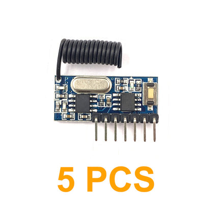 QIACHIP RX480E 433Mhz Wireless Remote Control Switch 4CH RF Relay 1527 Encoding Learning Module For Light Receiver Diy Kit