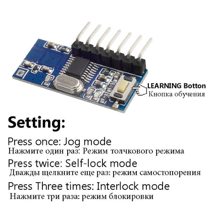 QIACHIP RX480E 10PCS or 20PCS Kit ︱433.92Mhz Wireless Receiver Remote Control Module︱4CH RF EV1527 Encoding Learning Module For Light︱Diy Receiver Kit