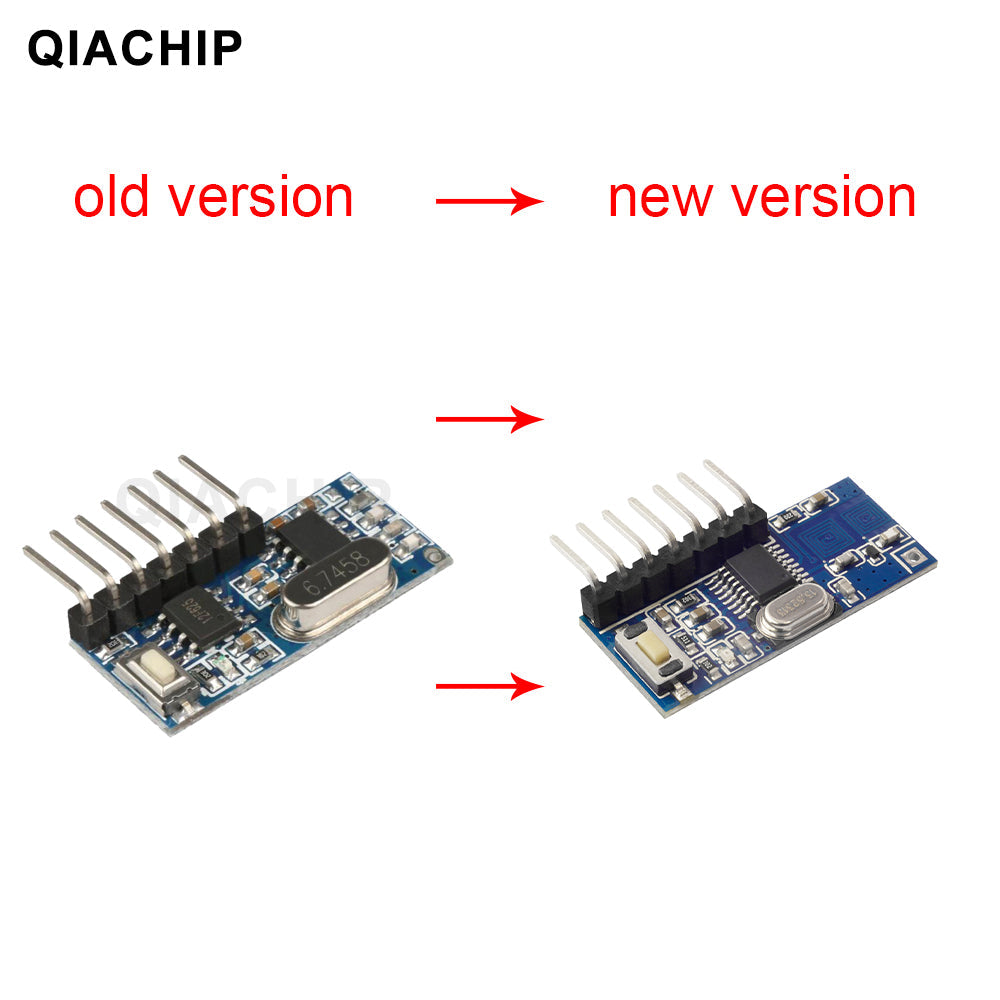 QIACHIP RX480E 10PCS or 20PCS Kit ︱433.92Mhz Wireless Receiver Remote Control Module︱4CH RF EV1527 Encoding Learning Module For Light︱Diy Receiver Kit