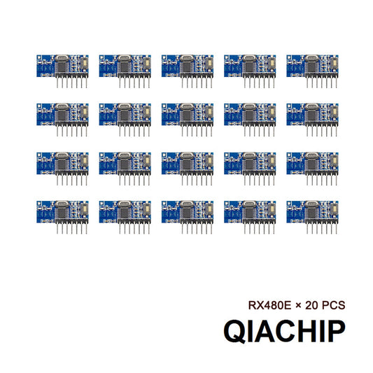 QIACHIP RX480E 10PCS or 20PCS Kit ︱433.92Mhz Wireless Receiver Remote Control Module︱4CH RF EV1527 Encoding Learning Module For Light︱Diy Receiver Kit