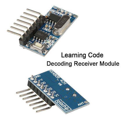 QIACHIP RX480E 433Mhz Wireless Remote Control Switch 4CH RF Relay 1527 Encoding Learning Module For Light Receiver Diy Kit